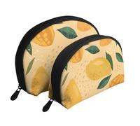 Frutto Del Modello Di Mango E Foglie, Borsa per trucco a conchiglia Portamonete da donna Borsa da toilette piccola Borsa per cosmetici 2 pezzi
