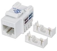 Frutto Keystone RJ45 Cat6 UTP non schermato Bianco - Intellinet IWP-MD C6/WH