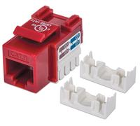Frutto Keystone RJ45 Cat6 UTP rosso per cavo 22-26 AWG - Intellinet IWP-MD C6/RED