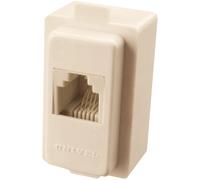 Frutto presa telefonica "Plug" serie "Basic" 6/4 poli avorio Avorio