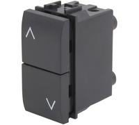 Frutto pulsante doppio interbloccato 10 A 250 V antracite Antracite