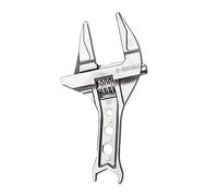 Fruusv Adjustable Wrench Tool, Wide Jaw Spanner, 7.83 Inches 6-75mm Pipe Opener with Short Handle, Steel Drain Wrench, Repair Tool with Large Opening, Home Fixing for Kitchen Bathroom