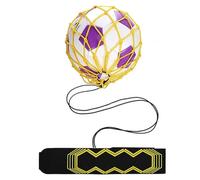 Fruusv Allenatore da calcio per bambini, rete regolabile per allenare i calci, allenatore di calcio, rete da giocoleria da calcio, per allenare la schiena e il dribbling