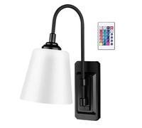 Fruusv Applique da parete a batteria | Regolabile LED 16 Colori Telecomando,Lampada da parete a LED per camera da | per camera da , ufficio, appartamento, hotel, ristorante, bar, fattoria