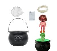Fruusv Black Witch Cauldron Barattoli, Halloween Scary Atmosphere Decoration, Fireplace Halloween Decor, Halloween Party Decoration, Entrance Table Cauldron, Decorative Cauldron for Halloween,