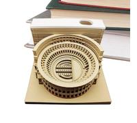 Fruusv Blocco note 3D con calendario 2026, a strappo, con carta a strappo, blocco note artistico, per pianificare le abitudini, segnalibro