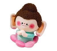 Fruusv Buddha Stuffed Toy, 30 cm Cute Plush Figure for Home Decoration, Soft and Adorable Buddha Plush Toy for Bedroom, Living Room, and Study Room Decor Oro Thoughtful Soft Buddha Plush Toy