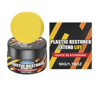 Fruusv Car Trim Restorer, Black Wax, Automotive Cleaner with Sponge Applicator, Tire Restorer with Deep Shine, Car Care, Suitable for Vehicle Interior Exterior Tire Headlight Engine Wheel Window Dash