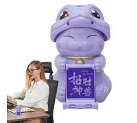 Fruusv Cat Car Figurine, Solar-Powered Fortune Waving Cat, Automatic Wealth Statua, Cute Good Luck Ornament, Decorative Home & Office Charm (Gold/White) /4,13 x 2,36 x 2,95 pollici