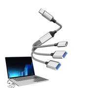 Fruusv Cavo splitter USB, adattatore di estensione a 1 piede, in Three Out USB Hub for Car, Multi-Purpose Extension Cord, Laptop, PC, Computer, Keyboard, Drives