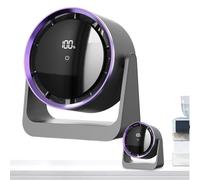 Fruusv Desktop Fan, Silent USB Ricaricabile Desk Fan, Powerful Personal Cooling Device, Wall-Mounted Ventilator, Built-in Night Light for Bedroom, Apartments, Kids' Room, 17.6x8.6x19.1 cm