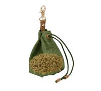 Fruusv Dog Treats Training, Dog Treat Pouch, Waist Bag Puppy Drawstring, Compact & Convenient Design, Closure Food Pocket for Pet Outdoor Walks, (nero, 1 pacchetto), 18 x 7 cm, Verde militare, Se