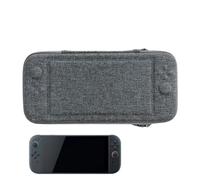 Fruusv Game Console Case, Carrying Case with Lightweight Hard EVA Shell, Sturdy Build, Waterproof Holder Bag for Dock Controller Screen Charging Travel Storage, Black, 30x14x4cm