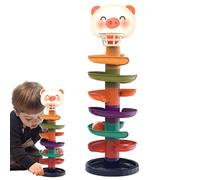 Fruusv Giocattolo con scivolo a sfera per bambini, Giocattolo con scivolo a sfera - Giocattoli impilabili per la caduta delle palline - Gioco con a impilabile da 1 a 3 anni Torre con