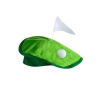 Fruusv Golf Party Hat, Golfer Beret Hat, Novelty Golf Hat, Golf Theme Party Headwear, Hole-in-1 Golf Hat, Golf Costume Accessories, Hole-in-1 Golf Themed Party Hat With Golf Course Design