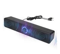 Fruusv Home Audio Sound Bars, Wireless Speaker System, Volume Boost with Deep Bass, Compact Sounds Solution and Audio Accessory for Desktop, Projector, Game, Laptop, 11.65x2.17x2.36 inch