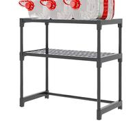 Fruusv Kitchen Counter Shelf, Microwave Rack, Multi-Functional Appliance Organizer, Stabile Load-Bearing Shelf, Sleek Style Storage for Utensils, Barattoli, Pans, Seasoning Bottles, Black