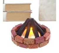 Fruusv Lampada da notte Fuoco da campo - tronchi in legno per uso interno - luce notturna con fiamma da campo vacillante, per camera da letto, soggiorno, dormitorio, ufficio, cucina, appartamento