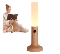 Fruusv Motion Sensor Night Light, Magnetic Motion Light with Wooden Base, 3000 K Cordless Wall Sconces, Bedside Table Lamp for Bedrooms, Living Rooms, Portici, Hallways & Stairs