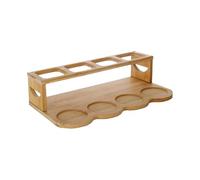 Fruusv Oil Rack Organizer, Wooden Bottles Organizer, Oil Vinegar Bottle Storage Display Racks, Olive Jar Standing Shelf for Kitchen, Space-Saving Design Easy Access