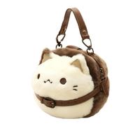 Fruusv Plush Cat Shape Small Bag, Cute Cat-Shaped Tote, Soft Plush Messenger Purse, Lightweight & Versatile, Strap, Women & Girls, Perfect For Short Trips, Commuting, a, Se référer au descriptif