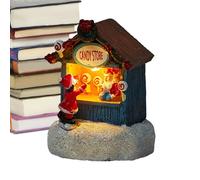 Fruusv Resin Christmas Table Centerpiece, Decorative Christmas Lighted House, Christmas Village Tabletop Decor, Christmas Scene Lighted Houses, Christmas Village House, Christmas Night Light House