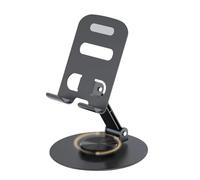 Fruusv Rotating Phone Stand, Flessibile Smartphone Holder, Adjustable Height & Angolo, Sturdy Foldable Design, Hands- Cell Phone Stand for Desk, Office, Home, Travel