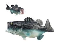 Fruusv Simulated Bass Toy, Floating Fish Model, 6.18x1.77x2.76 inches Catch Practice Tool, Textured Exterior Design, Small Blue, Flexible Build for Party Game Setup or Classroom Science Project