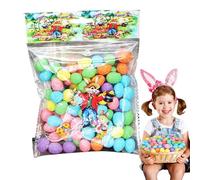 Fruusv Small Foam Easter Eggs, Colorful Artificial Glitter Easter Eggs, Decorative Froth Basket Stuffers for Festival Celebration, Wreath Party Decorations, Holiday Decor