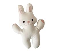 Fruusv Snuggle Bunny Stuffed Animal, Versatile Soft Cotton Plush Toy, Cuddly Comfort Decorative Toy for Nursery, Bedtime and Gift Giving, 7,87 x 6,3 pollici, Pink, White