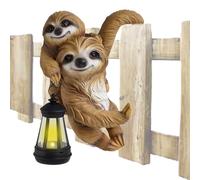 Fruusv Solar Garden Statua, Giardini 25 cm Statue Outdoor Decor, Sloths Shape Sculpture with Auto Light, Solars Powered Yard Ornament for Patio, Family, Home, Backyard, Porch, 25 cm