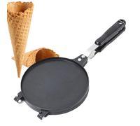 Fruusv Stampo per gelato, stampo antiaderente in ferro per waffle, utensile da cucina, per patatine, pancake, crepe, panini, pasticceria, dessert, picnic, casa, feste, campeggio