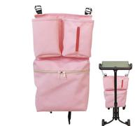Fruusv Stroller Organizer Bag, Baby Stroller Organizer, Travel Stroller Accessories, Multifunctional Stroller, Stroller Cup Holder, Baby Travel Organizer, Stroller Bag, for Travel, rosa, Se référer au