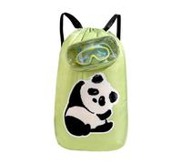 Fruusv Swim Bag for Kids, Drawstring Backpack Gymsack, Dry Wet Separated Design, Lightweight Durable Storage, Easy Carry Adjustable Straps, Outdoor Hiking Yoga Dance Travel, 140 g, verde, Se référer