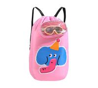 Fruusv Swim Bag for Kids, Drawstring Backpack Gymsack, Dry Wet Separated Design, Lightweight Durable Storage, Easy Carry Adjustable Straps, Outdoor Hiking Yoga Dance Travel, 140 g, Rosa, Se référer au