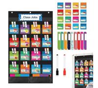 Fruusv Tabellone Tascabile per Aula | Organizer Didattico Resistente e Robusto Multicolore per Insegnanti | Tabellone Tascabile per Programmazione Visiva - per Attività Quotidiane a Scuola e Casa