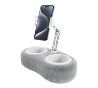 Fruusv Tablet Pillow Stand, Supporto per telefono Stand, Soft Cushion Holder, Regolabile Multi-Angolo Dock, (Grigio/Blue), Detachable & Portatile, Hands- Viewing for Bed, Couch, Sofa, Travel