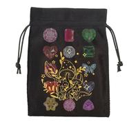 Fruusv Tarocchi Bag, Drawstring Velvet Tarocchi Bag, Tarocchi Card Storage Bag, Oracle Card Holder, Soft Tarot Card Bag, Dice Storage Velvet Bag, Tarocchi Accessories Storage, Velvet Storage Pouch for