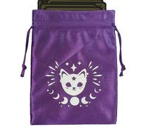 Fruusv Tarocchi Bag, Drawstring Velvet Tarocchi Bag, Tarocchi Card Storage Bag, Oracle Card Holder, Soft Tarot Card Bag, Dice Storage Velvet Bag, Tarocchi Accessories Storage, Velvet Storage Pouch for