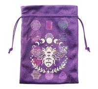 Fruusv Tarocchi Bag, Drawstring Velvet Tarocchi Bag, Tarocchi Card Storage Bag, Oracle Card Holder, Soft Tarot Card Bag, Dice Storage Velvet Bag, Tarocchi Accessories Storage, Velvet Storage Pouch for