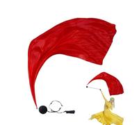 Fruusv Veil Poi - Bandiere da danza con palline oscillanti, velo per danza del ventre, colore sfumato, bandiere di culto per chiesa, pancia, spettacoli tribali