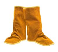 Fruusv Welding Shoe Protectors, Cowhide Leather Welding, Welder Foot Protection, About 33 cm 40 cm, Spats Heat and Abrasion Resistant Boot Covers for Welders Use, giallo 40 cm, Se référer au