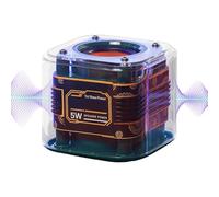 Fruusv Wireless Travel Speakers, Compact Subwoofer Speaker, Smart Audio Player, Portable Sound System, Ideal for Bedroom, Hiking, Bike, Shower, Yard, 3.07 x 3.07 x 2.68 pollici