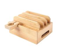 Fruusv Wood Charging Station, Multifunctional Phone Dock, Nightstand