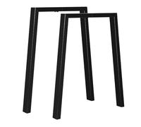Fruyyzl Gambe da tavolo in metallo nero, piedini per mobili a forma di U, 71 cm (altezza x altezza x 76 cm, per tavoli da pranzo fai da te, scrivanie moderne, supporto notturno