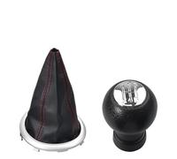 FRVVPL Testa Pomello Leva Cambio Pomello Del Cambio A 5 Marce Per Auto Boccola Della Leva Copertura Antipolvere Per Suzuki Per Swift 2005-2010 S-Cross SX4 ALTO(T-Bright-Red-line)