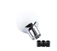 FRVVPL Testa Pomello Leva Cambio Pomello Del Cambio Universale In Plastica Leva A Forma Mazza Baseball 59 Mm 89 Per Manuale(White-Round)