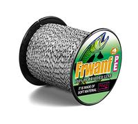 FRWANF Lenza da pesca intrecciata a 4 fili, non scolorisce, non si stira, bassa memoria, 0,36 mm, pesca in mare, pesca al lago, pesca al fiume, acqua salata, lenza in fibra UHMWPE, bianco e nero (non sbiadisce)