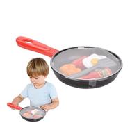 Fry Pan Toy | DIY Kids Play Food Toys,Pretend Camping Cooking Playset, Play Pans, Utensils Cookware Toys, Plays Food Set, Learning Gift For Girls Boys Aged 3+