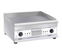 Fry Top Elettrico Doppio In Acciaio Inox Piastra Liscia 2 X 3.200 Watt - 60 Cm